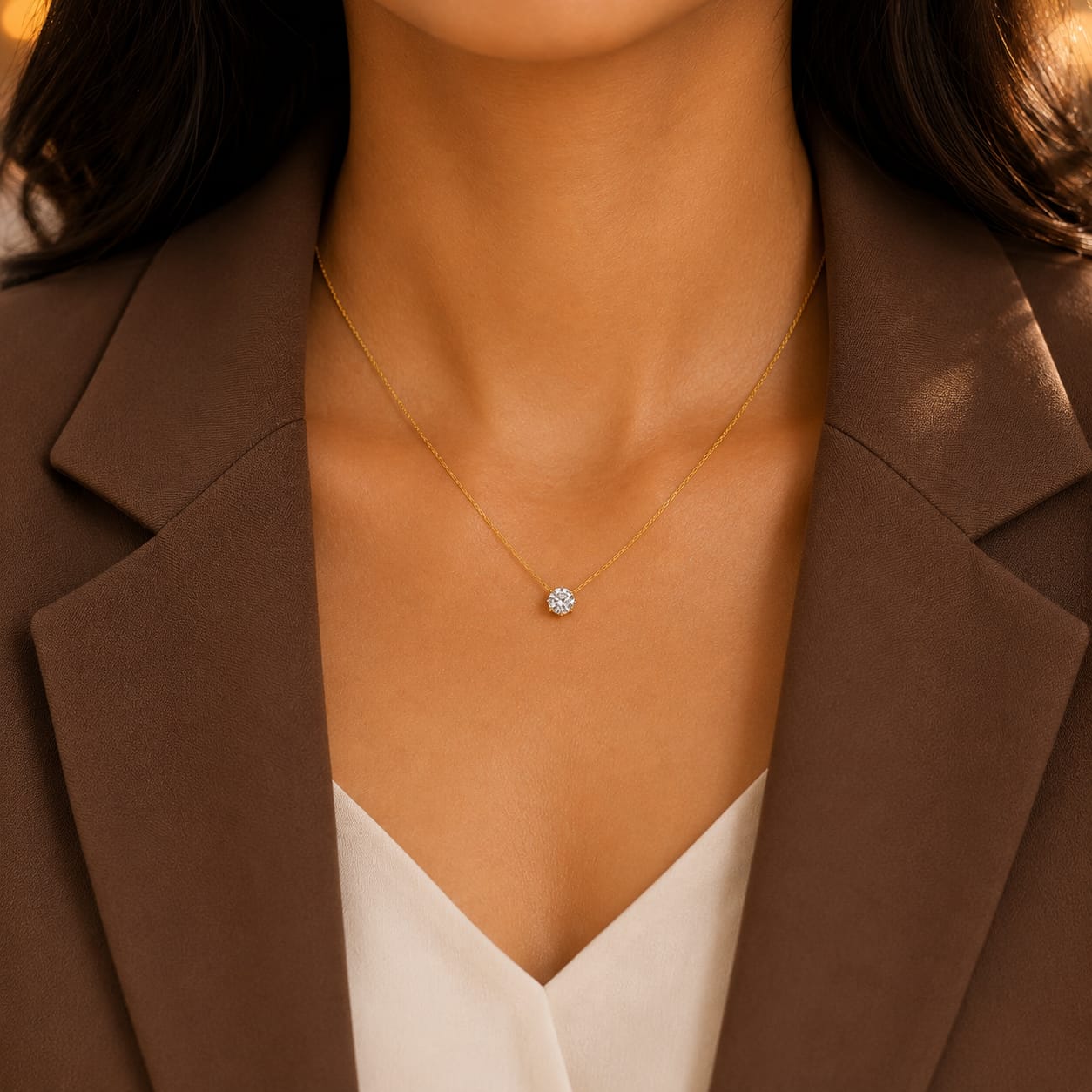 The Luna Solitaire Necklace