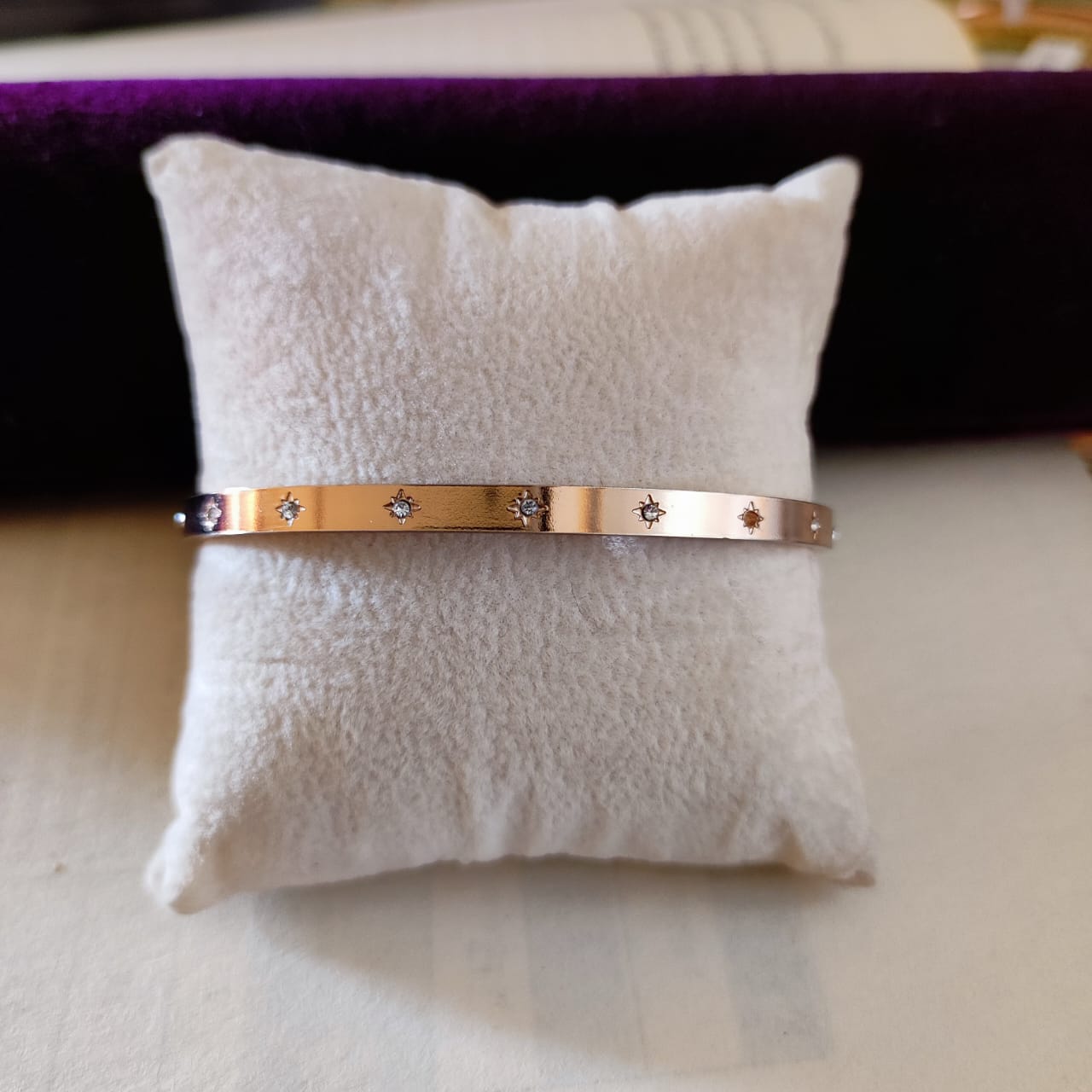 Rose Gold Celestial Star Studded Kada - Image 2