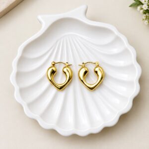 Aura Heart Hoops
